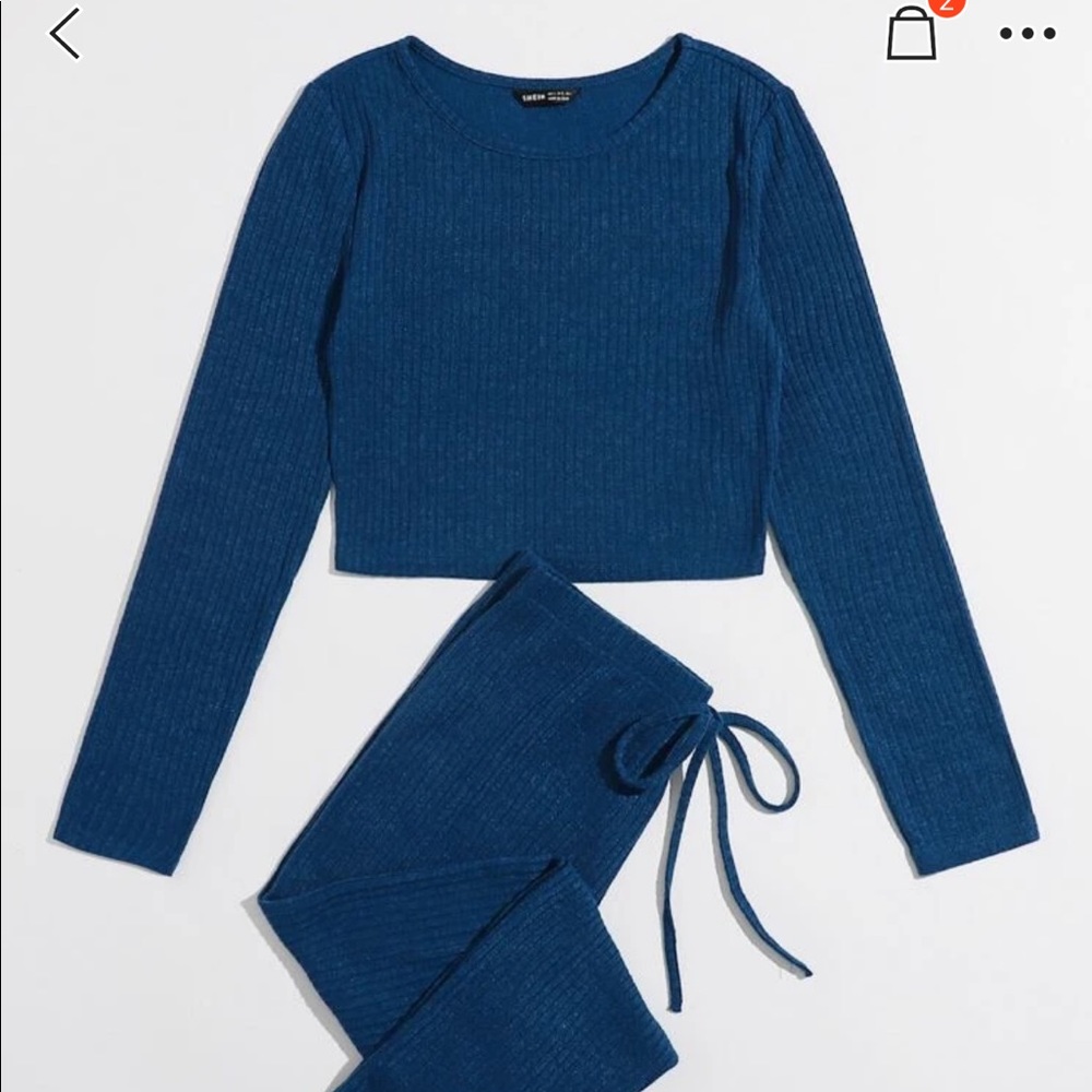 Blue two piece set